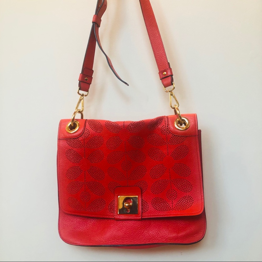 Orla Kiely || Cherry Red Cross-body Bag
